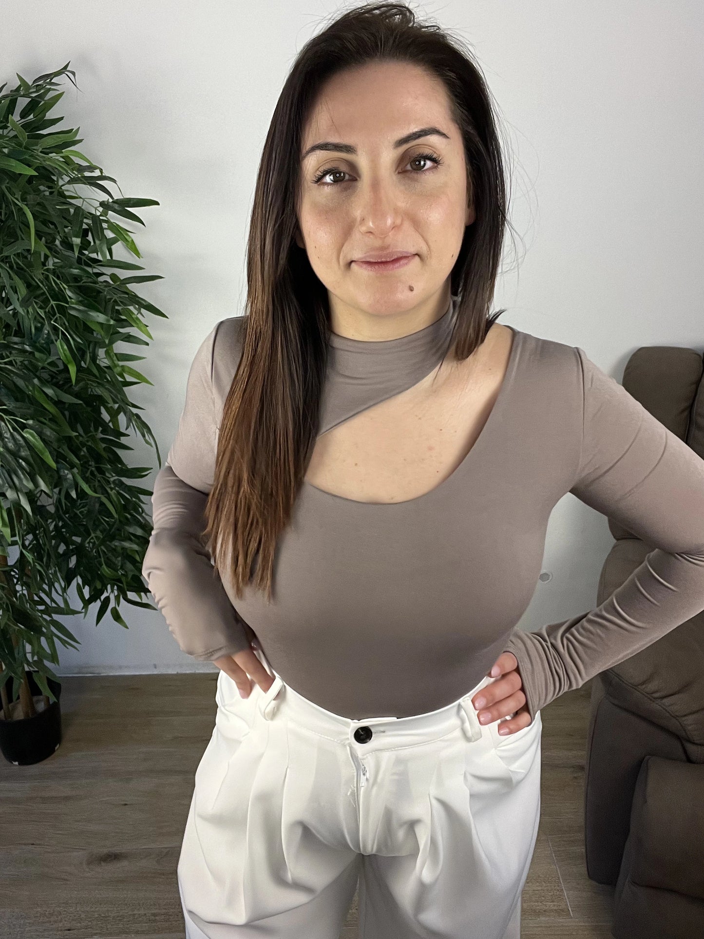 Body Asimmetrico - Caffè