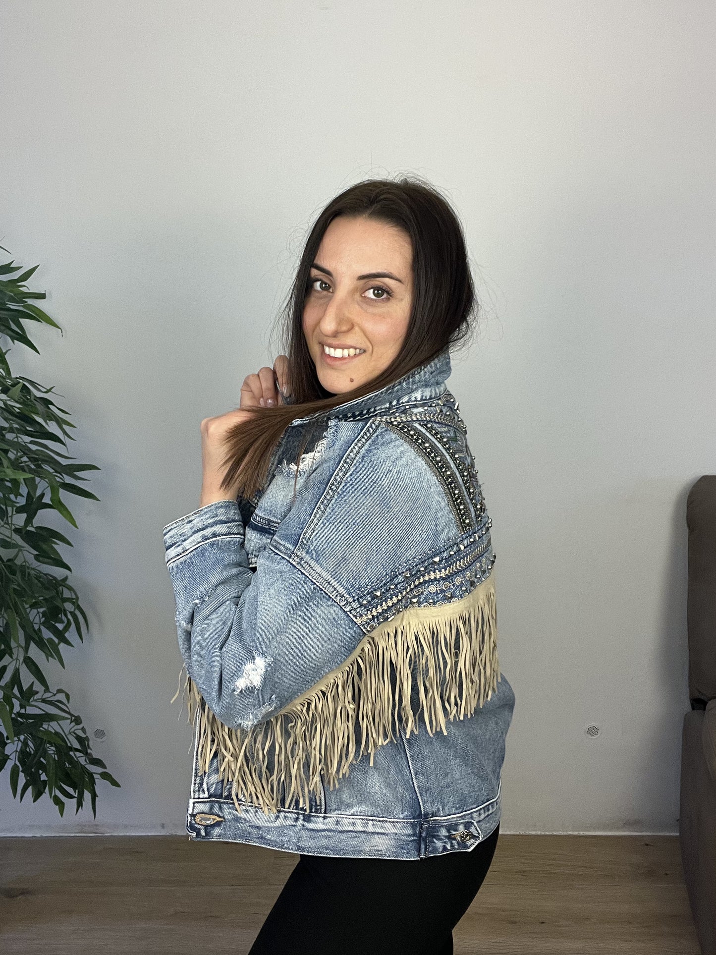 Fringe Trucker - Giacca Trucker in Jeans