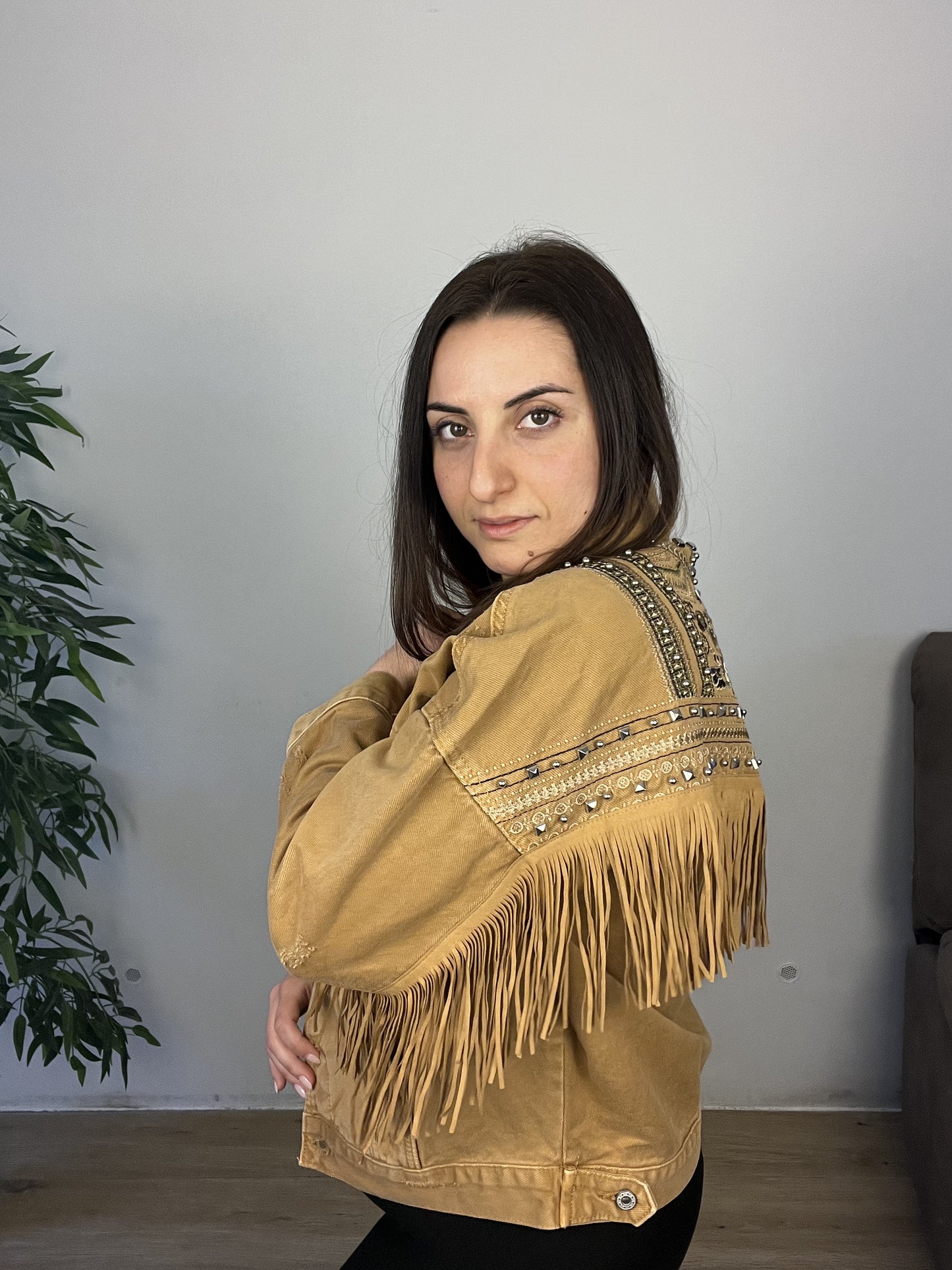 Fringe Trucker - Giacca Trucker Cammello