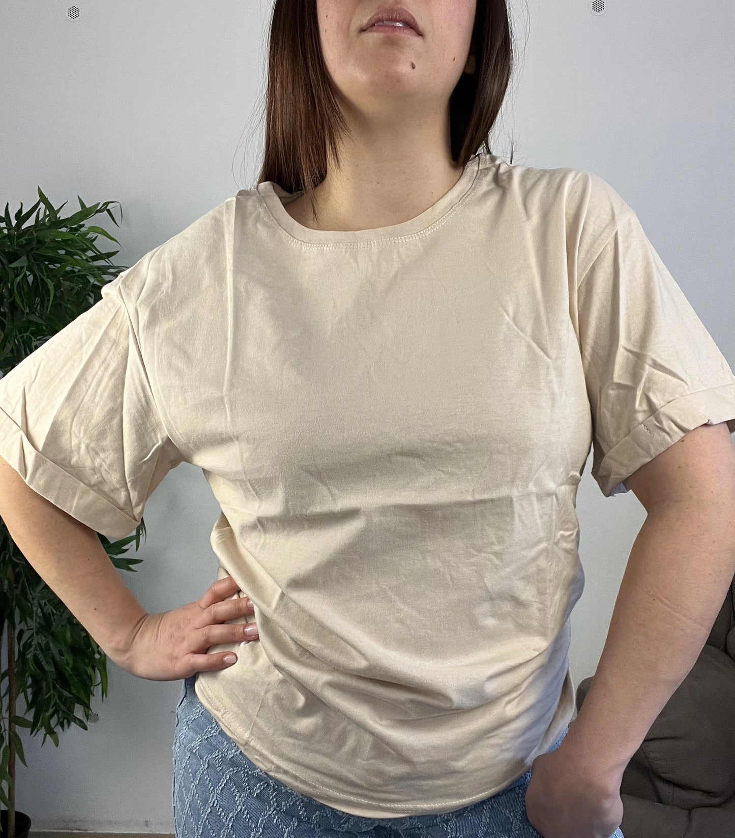 T-Shirt Oversize - Crema